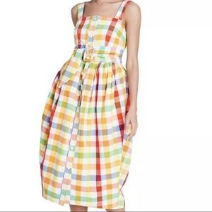 Christopher John Rogers for Target PlaidWide Strap WaistDress size 2